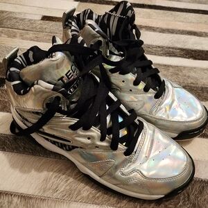 L.A. Gear Silver Holographic Sneakers